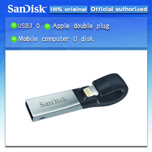 SanDisk SDIX30N OTG USB Flash Drive 128 GB 16 GB Pen Drive 3,0 GB 64 GB pendrive 32 GB doble interfaz para iPhone iPad iPod APPLE MFi 2024 - compra barato