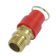 New Pressure relief valve 1/4 Zoll PT air compression valve red + gold 2024 - buy cheap