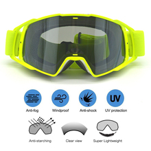 New goggle Tinted UV Stripe Motorcycle goggles Motocross Bike Cross Country Flexible Goggles 2024 - buy cheap