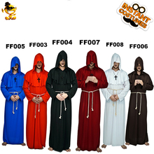 Disfraz de Friar Tuck para hombres adultos, traje de túnica larga de todo tipo de colores, vestido de lujo, disfraces de fiesta de Halloween 2024 - compra barato