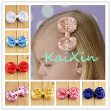 Test Order 10pcs/lot girl 3" Sequin Bow Hair Clips Girls Hair Jewelry Boutique Bows Birthday Gift Hair Accessories FC110 2024 - buy cheap