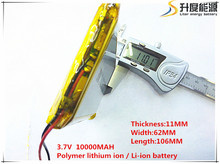 Li-po-batería PLIB de iones de litio para tableta, pc,GPS,mp3,mp4, teléfono móvil, altavoz, 3,7 V,10000mAH,[1162106] 2024 - compra barato