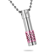 Lovers' Fashion Vintage Stainless Steel BULLET Pill Ash Holder Perfume Box Memorial Cremation Urn Pendant Necklace 2024 - buy cheap