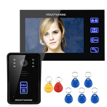 MOUNTAINONE-intercomunicador para puerta con vídeo RFID, 7 ", botón táctil, desbloqueo remoto, visión nocturna, 1000 líneas de TV 2024 - compra barato