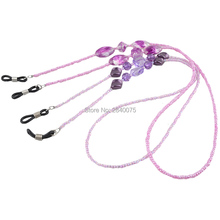 Retail Handmade purple beaded Eyeglass sunglasses Acrylic Beads Chains Eyewear 2024 - buy cheap