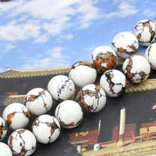 White tiger skin round Turkey stone 10mm loose beads 15" DIY fit jewelry making design bracelet necklace gift 2024 - buy cheap