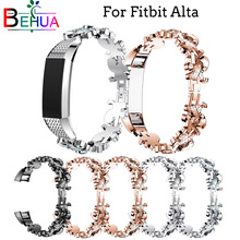 Correa de diamante de acero inoxidable con diseño de caballo y pony para reloj Fitbit Alta/HR, correa de muñeca de repuesto, accesorios de reloj 2024 - compra barato