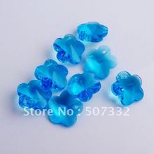 Free Shipping! Wholesale AAA Top Quality 14mm 6744 crystal flower pendant beads lake blue 60pcs/lot 2022 - buy cheap