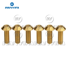 Wanyifa Titanium Bolts M8X25mm Allen Button Head Screw for Bicycle Motorcycle Disc Brakes Screw 6Pcs 2024 - buy cheap