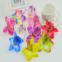 Flor de orquídea artificial barata, decora para casamento, casa, faça você mesmo, de seda, phalaenopsis, flores falsas, borboleta, orquídea, 100 peças 2024 - compre barato