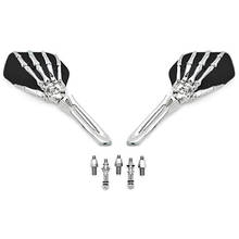 Brand NEW Black/Chrome Custom Motorcycle Skeleton Mirrors For Honda VTX 1800 TYPE C R S N F T RETRO 2024 - buy cheap