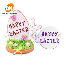 happy easter stencil,Cake Stencils Decoration Plastic,Cake Fondant Tools,Festival cake stencil,ST-1377 2024 - buy cheap