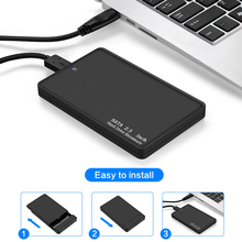 Estuche de caja de HDD SATA a USB de 2,5 pulgadas, carcasa de disco duro externo, 5Gbps, USB3.0, compatible con UASP para HDD SSD de 2TB, nuevo 2024 - compra barato