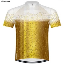 New 2018 Classical Beer Team Yellow Maillot Cycling Jersey Customized Orolling 2024 - buy cheap
