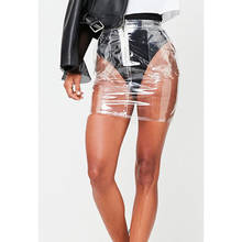 Sexy women ladies new fashion Transparency clear mini skirts High Waist Bodycon Pencil Short mini Skirt 2024 - buy cheap