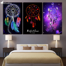HD printed 3 piece canvas art Dreamcatcher painting dream catcher canvas wall pictures for living room Free shipping NY-7166B 2024 - buy cheap