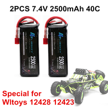 Limskey-batería Lipo 2S 7,4 V 2500mah 40C Max 80C para Wltoys 12428 12423 1:12 piezas de repuesto de coche teledirigido 2024 - compra barato