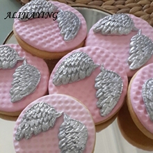 Sugarcraft fondant moldes de bolo de silicone molde asas de anjo forma chocolate sabão moldes de bolo estênceis diy cozinha ferramentas de cozimento d0955 2024 - compre barato