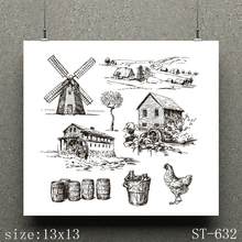 AZSG Farm watermill Clear Stamps/seal for DIY Scrapbooking/Card Making/Photo Album Decoration Supplies 2024 - buy cheap