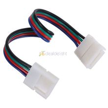 10pcs 10mm Solderless RGB Led Strip Connector Adapter For 5050 RGB Led strip with 15cm Long Wire 2024 - buy cheap