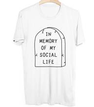 Летняя футболка с круглым вырезом и коротким рукавом в память о моей социальной жизни Tumblr футболка с графическим рисунком хипстерские топы Одежда для гранжа футболка Прямая поставка 2024 - купить недорого