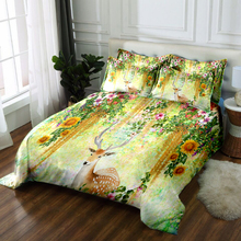 teen cotton 3D bedding sets Twin king Queen  bedsheet Pillowcase duvet bed cover  flat sheet Bed Linen king size Sika deer print 2024 - buy cheap