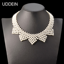 UDDEIN Bohemian collar simulated pearl necklace women vintage statement chokers maxi necklace wedding bridal jewelry wholesale 2024 - buy cheap
