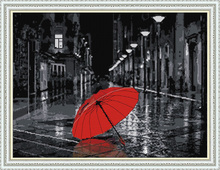 The streets after the rain  cross stitch kit aida 14ct 11ct count print canvas stitches embroidery DIY handmade 2024 - buy cheap