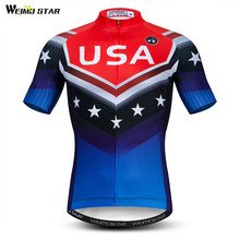 Weimostar Team USA Cycling Jersey Men 2019 Pro Bicycle Clothing Summer Short Sleeve MTB Bike Jersey Cycling Wear Camisa Ciclismo 2024 - buy cheap