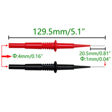 AideTek sharp and hard stainless steel needle test leads for DMM multimeter CE CATII 600V  MAX. 1A 4mm socket 20155 2024 - buy cheap