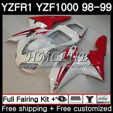 Bodys For YAMAHA YZF 1000 YZF1000 YZF R1 1998 1999 Frame 18HC.13 YZF R 1 YZF-R1 98 99 YZF-1000 Hot Red white YZFR1 98 99 Fairing 2024 - buy cheap
