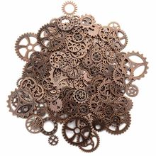 About 120g/lot DIY jewelry Making Vintage Metal Mixed Gears Steampunk Gear Pendant Charms Bracelet Accessories(Ancient red cop 2024 - buy cheap