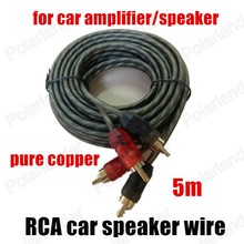 Cable de alimentación RCA a RCA de 5m para altavoz, juegos de amplificador de audio para coche, de cobre puro verde, gran oferta, 1 ud. 2024 - compra barato