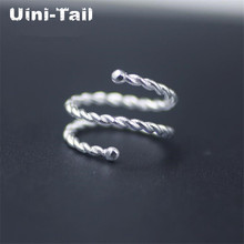 Uini-Tail hot new 925 sterling silver multi-layer twist personality ring Korea fashion tide flow trend jewelry wholesale GN972 2024 - buy cheap