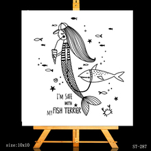 AZSG Funny Shark Mermaid Clear Stamps For DIY Scrapbooking/Card Making/Album Decorative Silicone Stamp Crafts 2024 - buy cheap