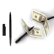 1 шт. пластиковая черная двухсторонняя волшебная ручка, реквизит, проникающая через бумагу, деньги, доллар, волшебная ручка для фокусов, Магия Крупным планом 2024 - купить недорого