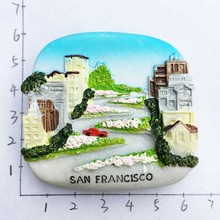 United States San Francisco Lombard Street Souvenir Magnetic Sticker Fridge Magnet 2024 - buy cheap