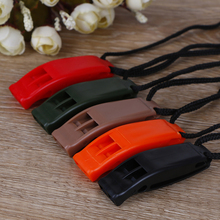 5pcs Dual band outdoor sports survival whistle lifesaving emergency SOS whistle cheerleader cheer Cheerleading with ropeRings 2024 - buy cheap