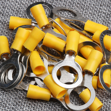 25PCS Yellow Insulated RV5-13 Ring terminal cable Crimp Terminal Cable Wire Connector 2024 - buy cheap