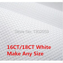 White 150X200cm 16CT Or 18CT Cross Stitch Aida Cloth Fabric Canvas--Embroidery Accessory 2024 - buy cheap