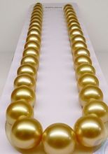 Joyería de joyería de oro Natural del Sur para mujer, collar de perlas redondas de 17 pulgadas con cierre dorado enorme AAAA de 15-16mm 2024 - compra barato