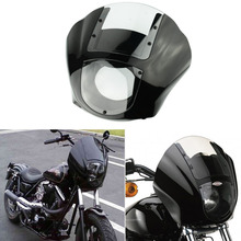 Black Motorcycle Headlight Fairing Headlamp Quarter Fairing For Harley XL XLH 1200 Iron 883 XL883N FXR FXD Dyna Sportster 2024 - buy cheap