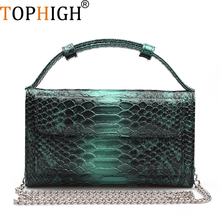 TOPHIGH 2021 Brand fashion Snake skin bags Women Handbag New high quality women's messenger bags Designer Leather Shoulder Bag 2024 - buy cheap