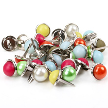 20Pcs Mixed Pearl Round Brads Fastener Embellishment Studs And Spikes For Clothes Metal Crafts Shoes Decoration 12mm 2024 - buy cheap