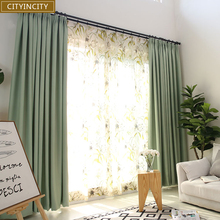 CITYINCITY Solid Blackout Curtains For Bedroom Faux linen Darpes Modern thick Curtain for Livingroom Window ready made curtain 2024 - buy cheap