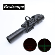 Mira ótica para rifle de airsoft, mira telescópica com reflexo holográfico tático vermelho e verde para caça, 3-9x32 2024 - compre barato