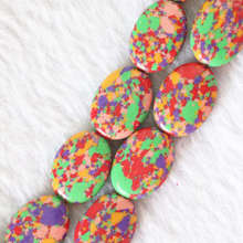 Pedra de turquesa e calaite multicolorida, 10x14mm 13x18mm, contas soltas ovais, 15 "b765 2024 - compre barato