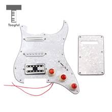 Tooyful 3ply Loaded Prewired Pickguard SSH Pickup with Back Plate for ST Electric Guitar Parts 2024 - buy cheap