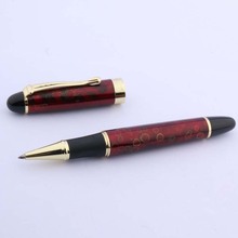 Jinhao X450 METAL GIFT Ice Red Flower GOLDEN Rollerball Pen 2024 - buy cheap