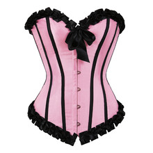 Sexy Corsets for Women Striped Lingerie Top Gothic Overbust Corset Pink Corselet Bustier Brocade Halloween Costumes Fashion 2024 - buy cheap